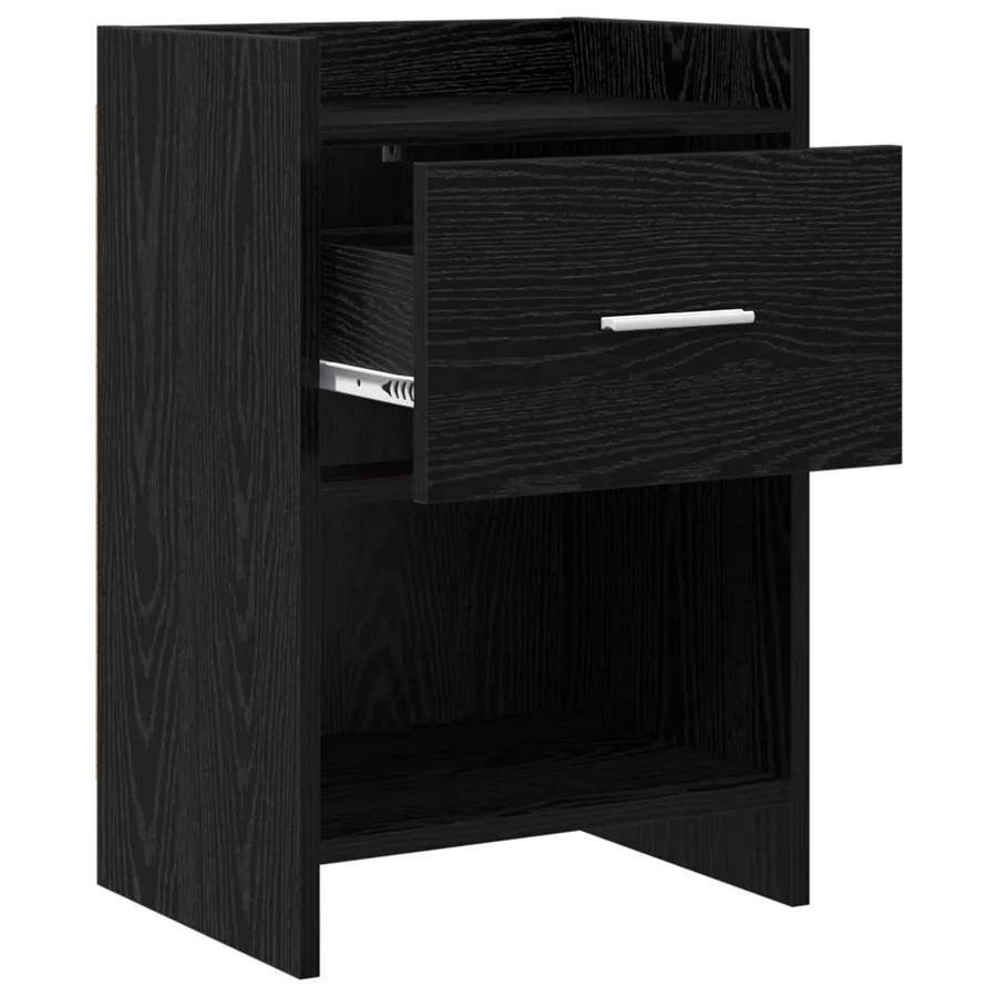Tables de chevet Chêne noir 40 x 30 x 60 cm Bois d'ingénierie - 3