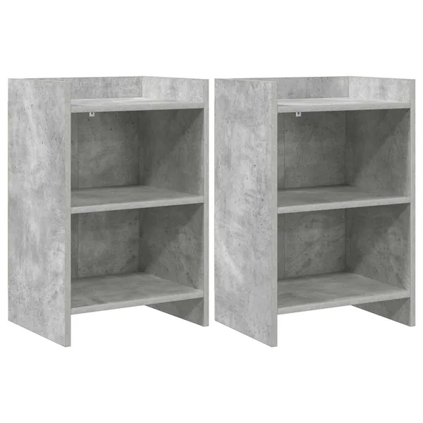 Tables de chevet 2 pcs Gris béton 40 x 30 x 60 cm