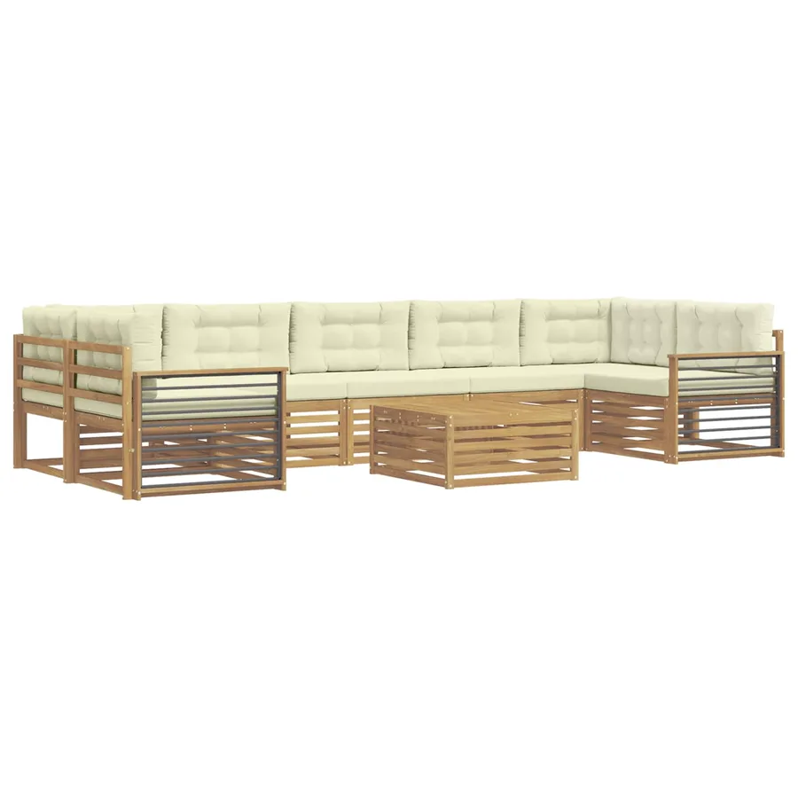 Ensemble de canapés d'extérieur 8 pc Blanc et crème - 2