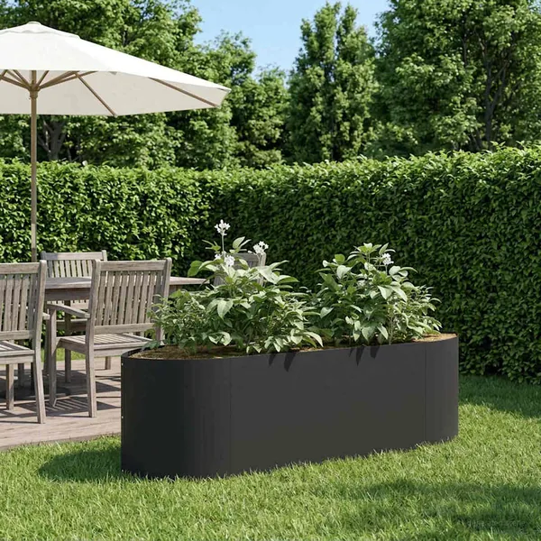 Jardin surélevé Noir 140 x 40 x 40 cm Acier