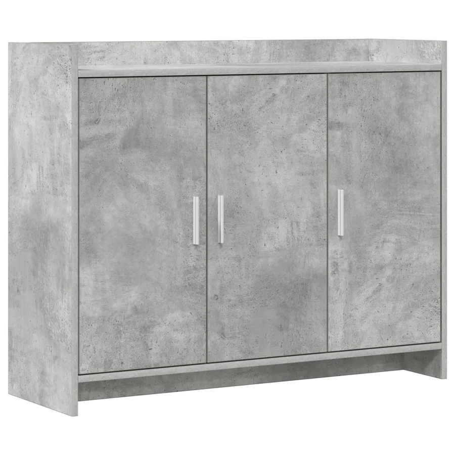 Buffet Gris béton 98,5 x 33 x 80 cm Bois d'ingénierie - 2