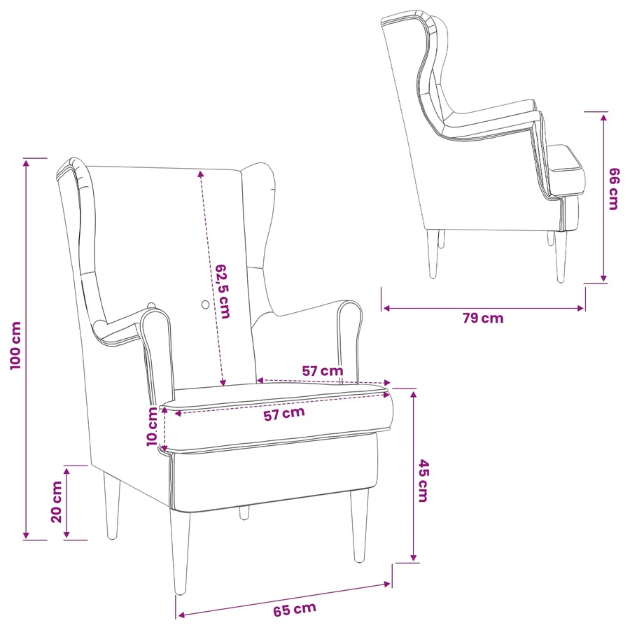 Fauteuil Gris foncé ARES - 8