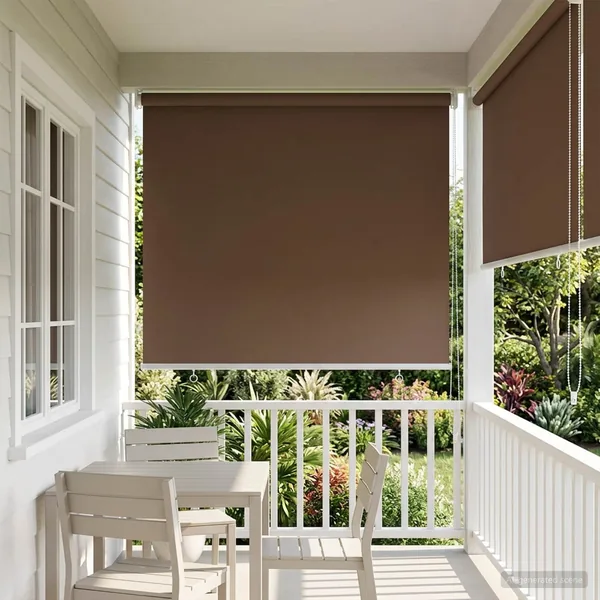 Store roulant extérieur protection UV Taupe Polyester