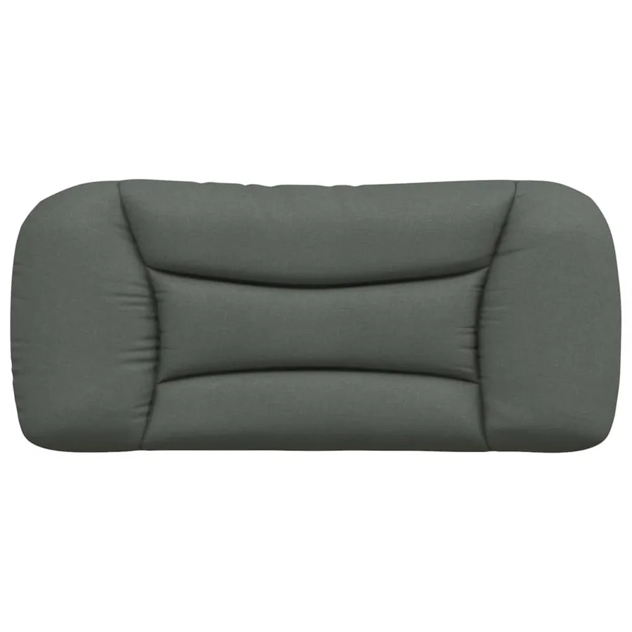 Coussin de tête de lit Hvar gris foncé 90 cm tissu - 5