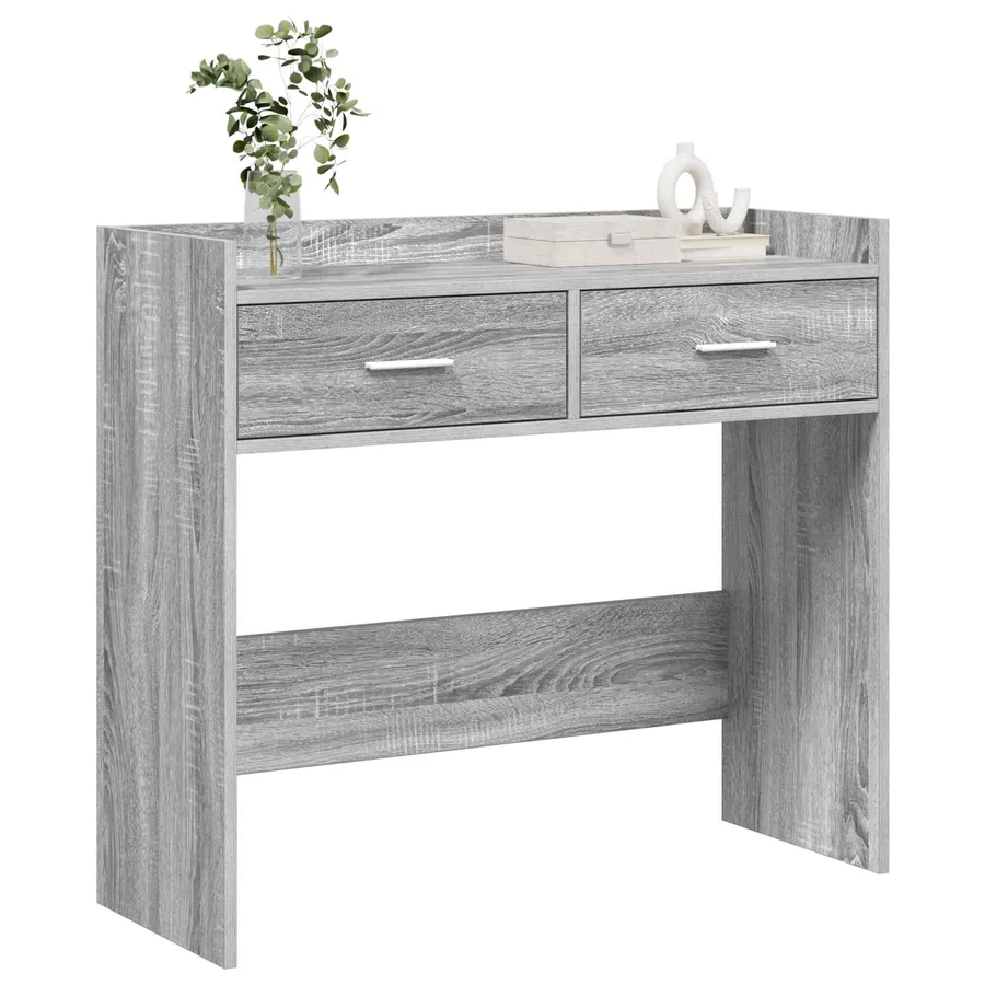 Table console Sonoma gris 90 x 35 x 80 cm Bois d'ingénierie - 3