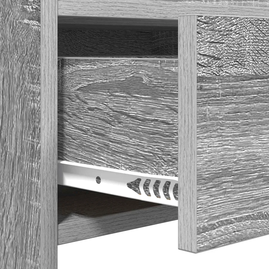 Table console Sonoma gris 90 x 35 x 80 cm Bois d'ingénierie - 8
