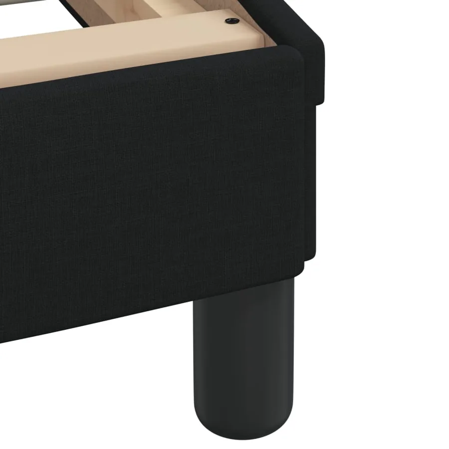 Lit avec matelas Hvar noir 90x200 cm tissu - 9
