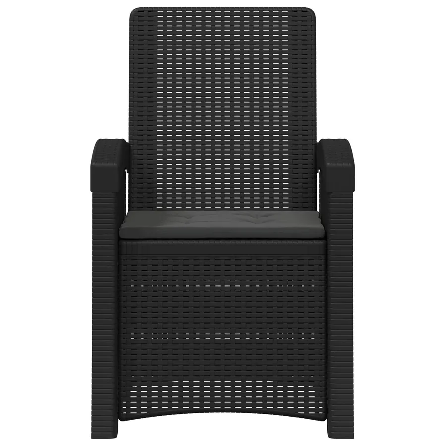 Chaise de jardin inclinable imitant le rotin 2 pcs Anthracite - 5