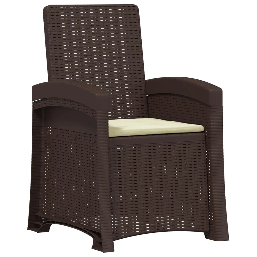 Chaise de jardin inclinable imitant le rotin 2 pcs PP - 4