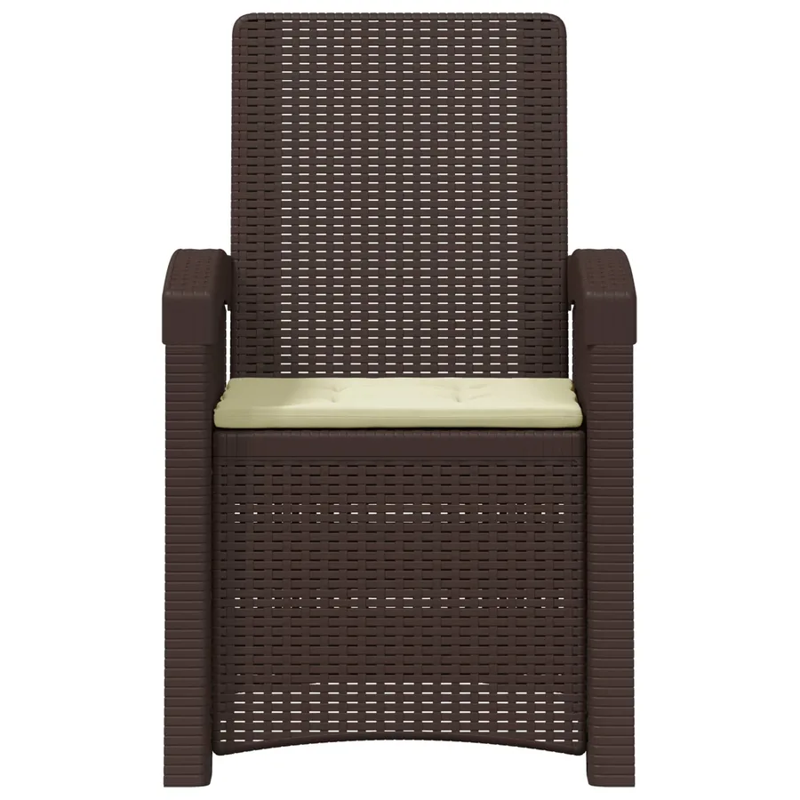 Chaise de jardin inclinable imitant le rotin 2 pcs PP - 5