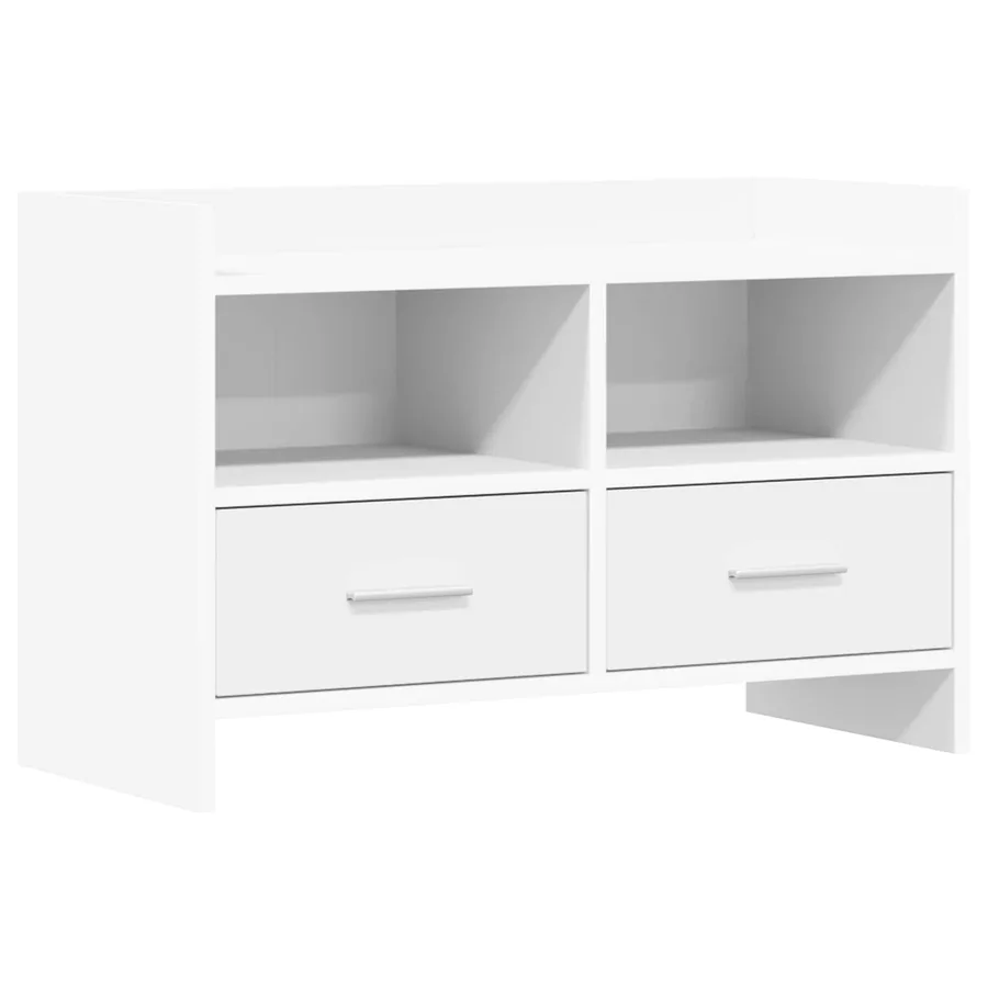 Meuble TV 71,5 x 33 x 47 cm Blanc Bois d'ingénierie - 2