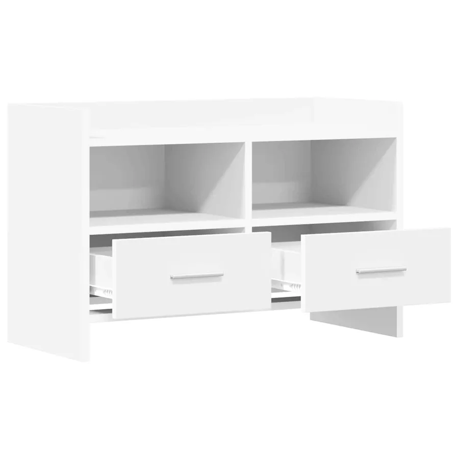 Meuble TV 71,5 x 33 x 47 cm Blanc Bois d'ingénierie - 4