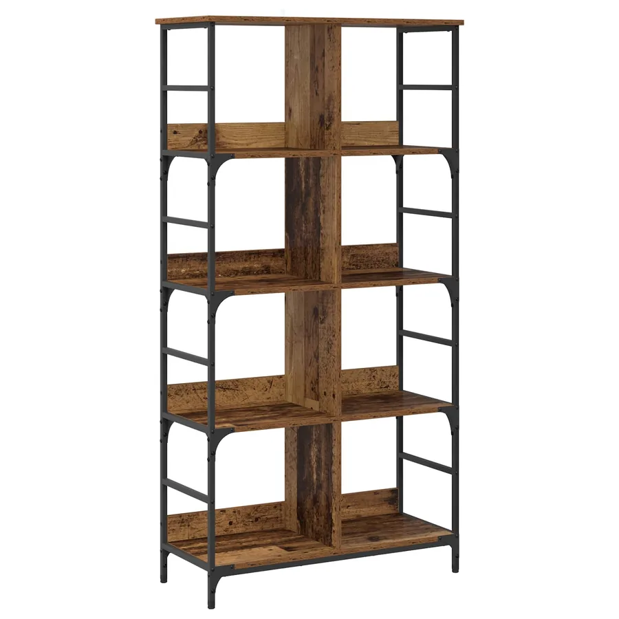 Étagère Bois ancien 78,5 x 33 x 153 cm métal PB