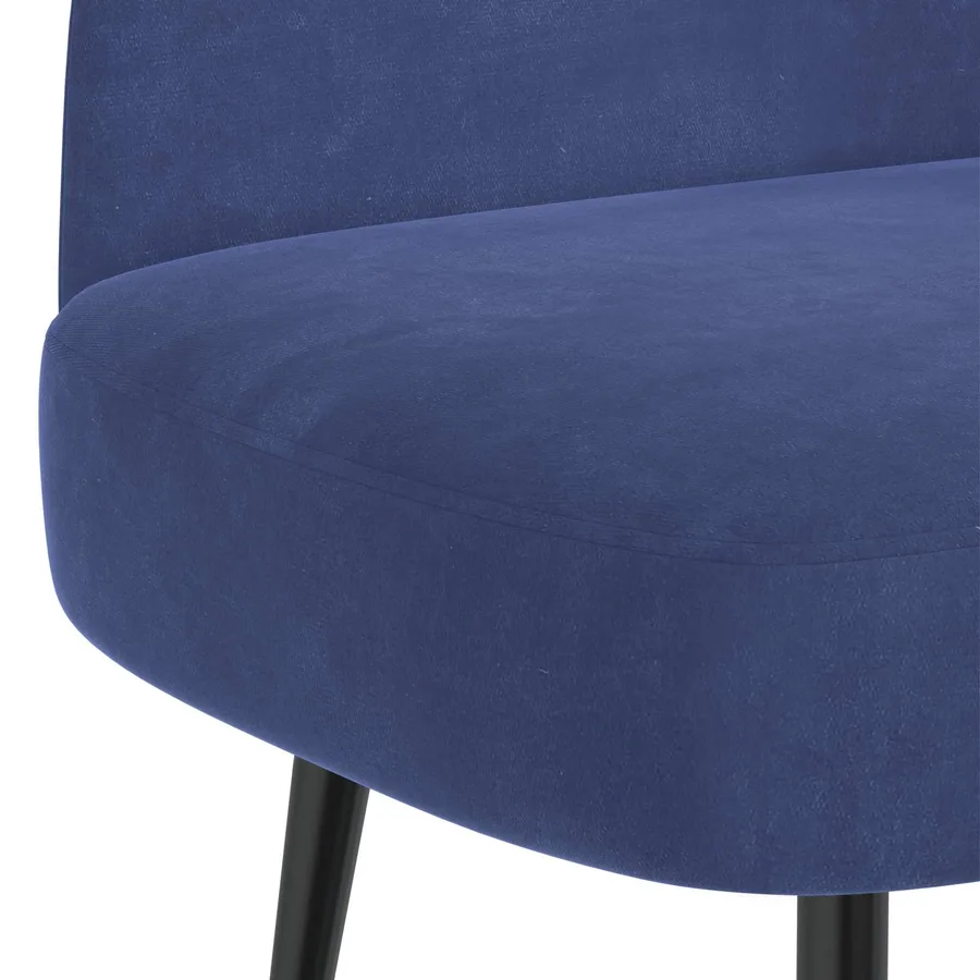 Banc rembourré avec dossier Bleu police 110 x 60 x 76 cm - 5