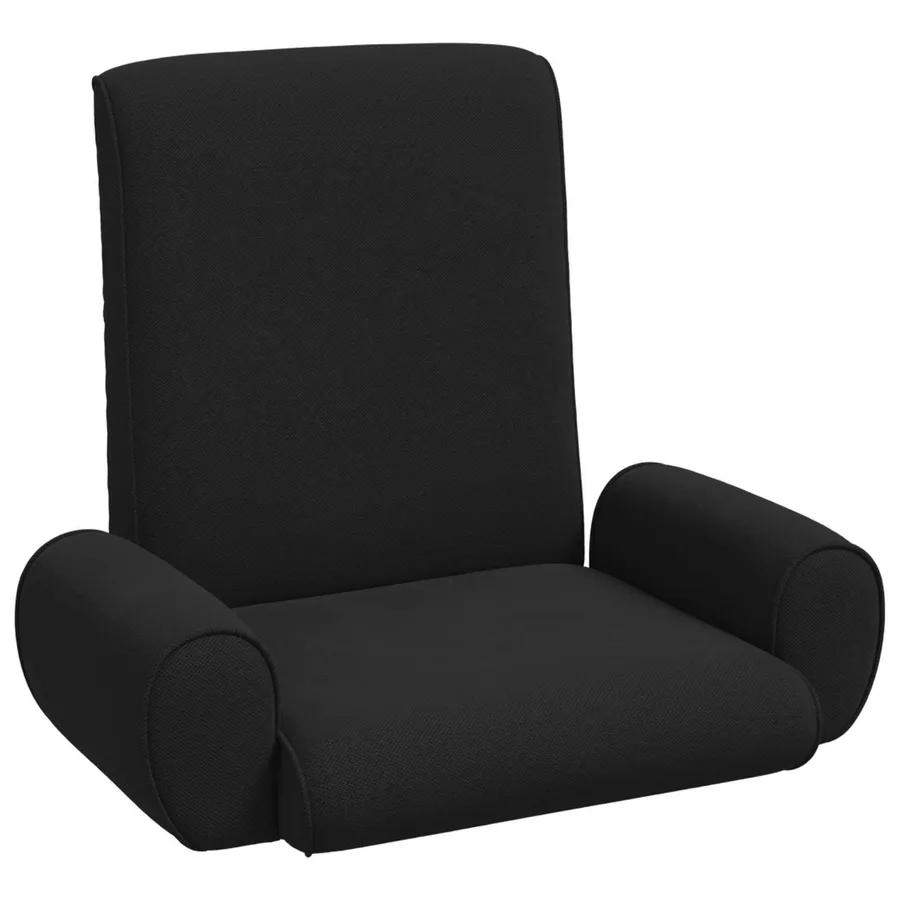 Fauteuil de sol ajustable Noir Velours grainé - 2