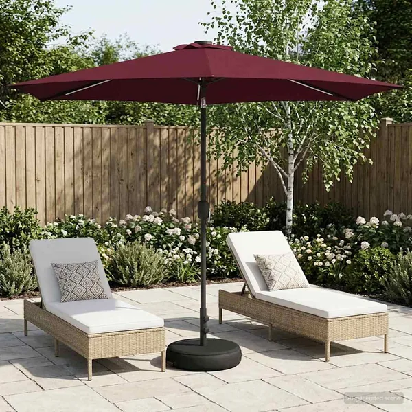 Parasol de jardin avec lumières LED et base 300 x 300 cm