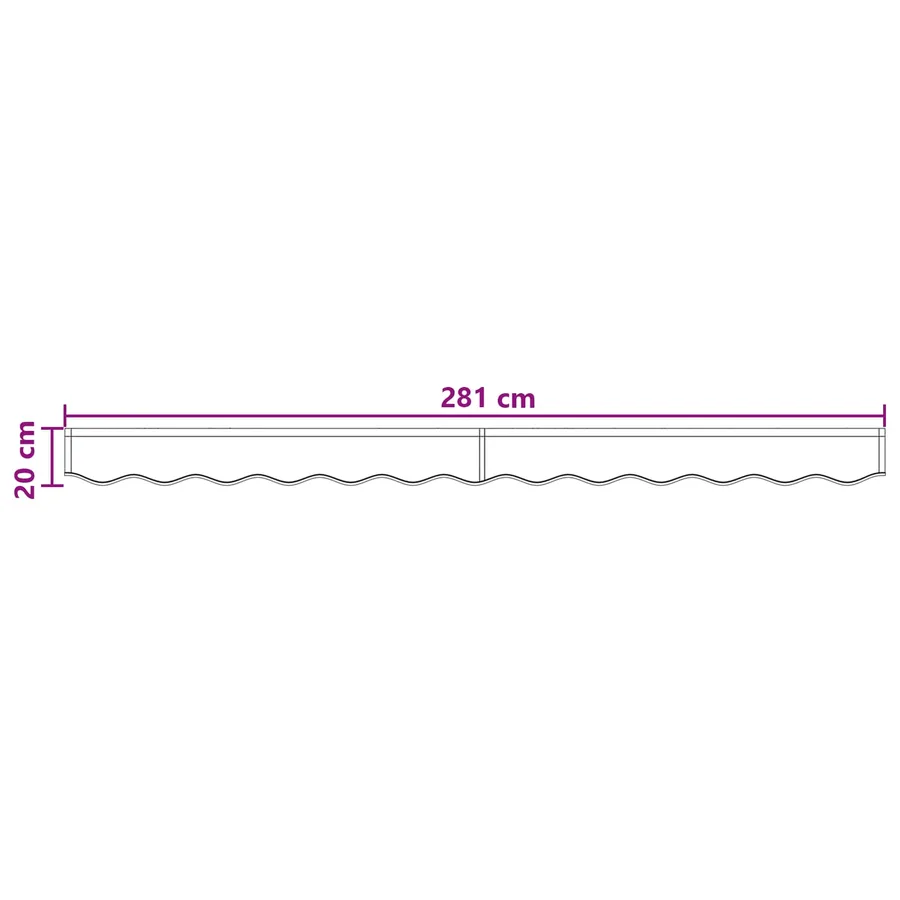 Remplacement de lambrequin Gris clair et blanc 3 m Polyester - 7