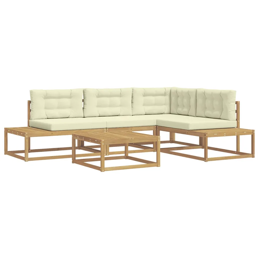Ensemble de canapés d'extérieur Blanc 79 x 79 x 37 cm Polyester - 2
