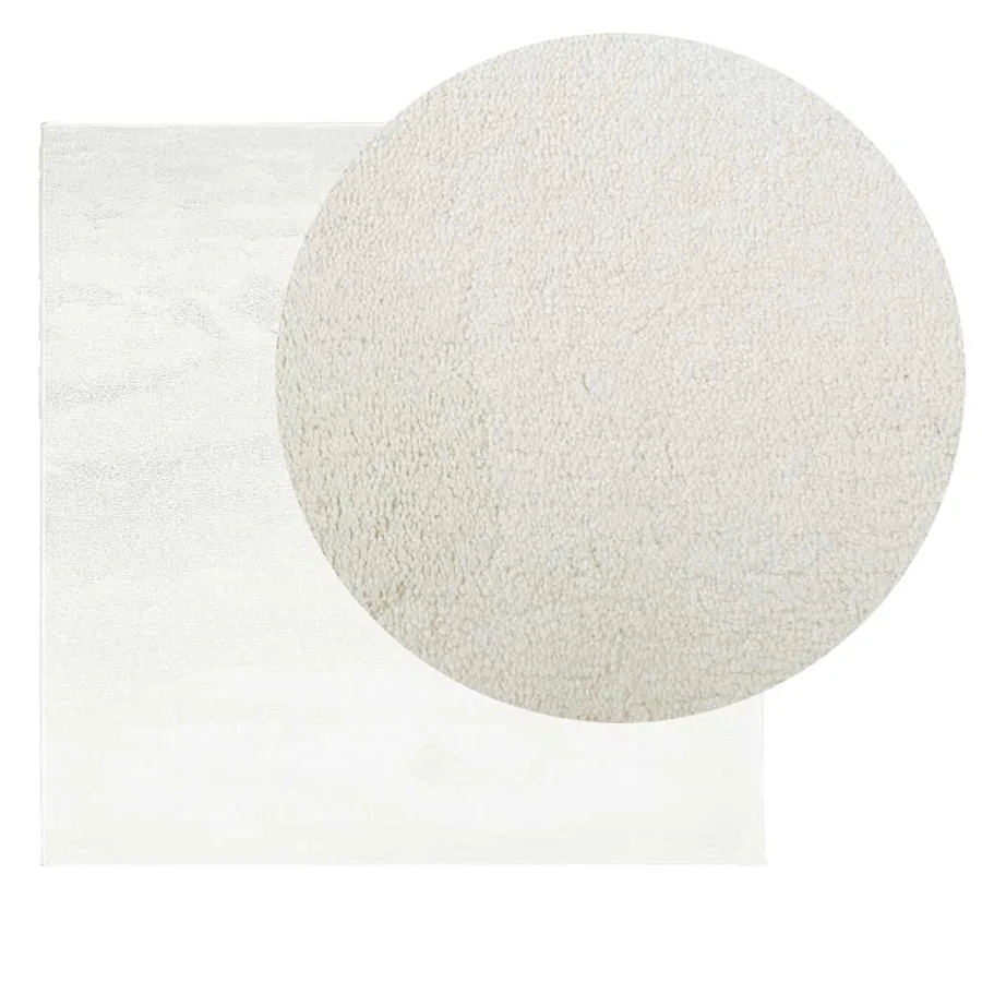 Tapis OVIEDO à poils courts crème 200x200 cm - 3