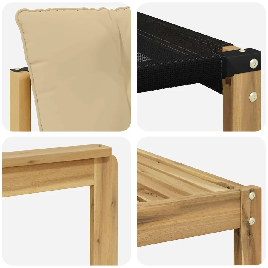 Ensemble de canapés d'extérieur 7 pcs Blanc et Beige - 6