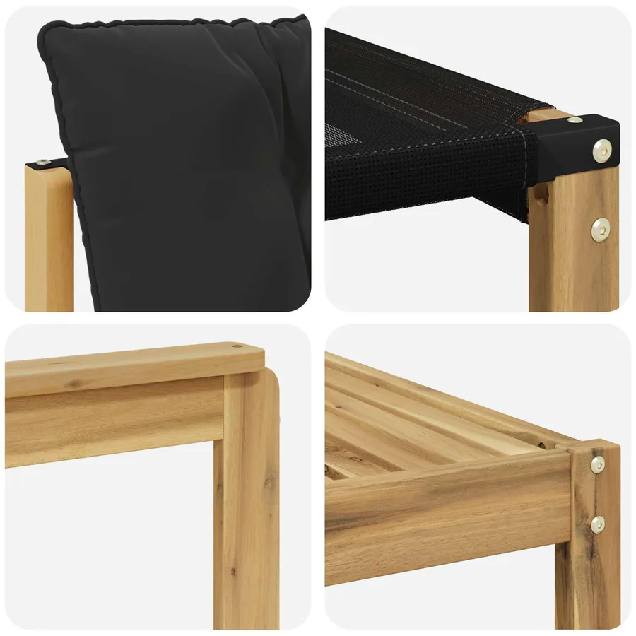 Ensemble de canapés d'extérieur 7 pcs Blanc et noir - 8