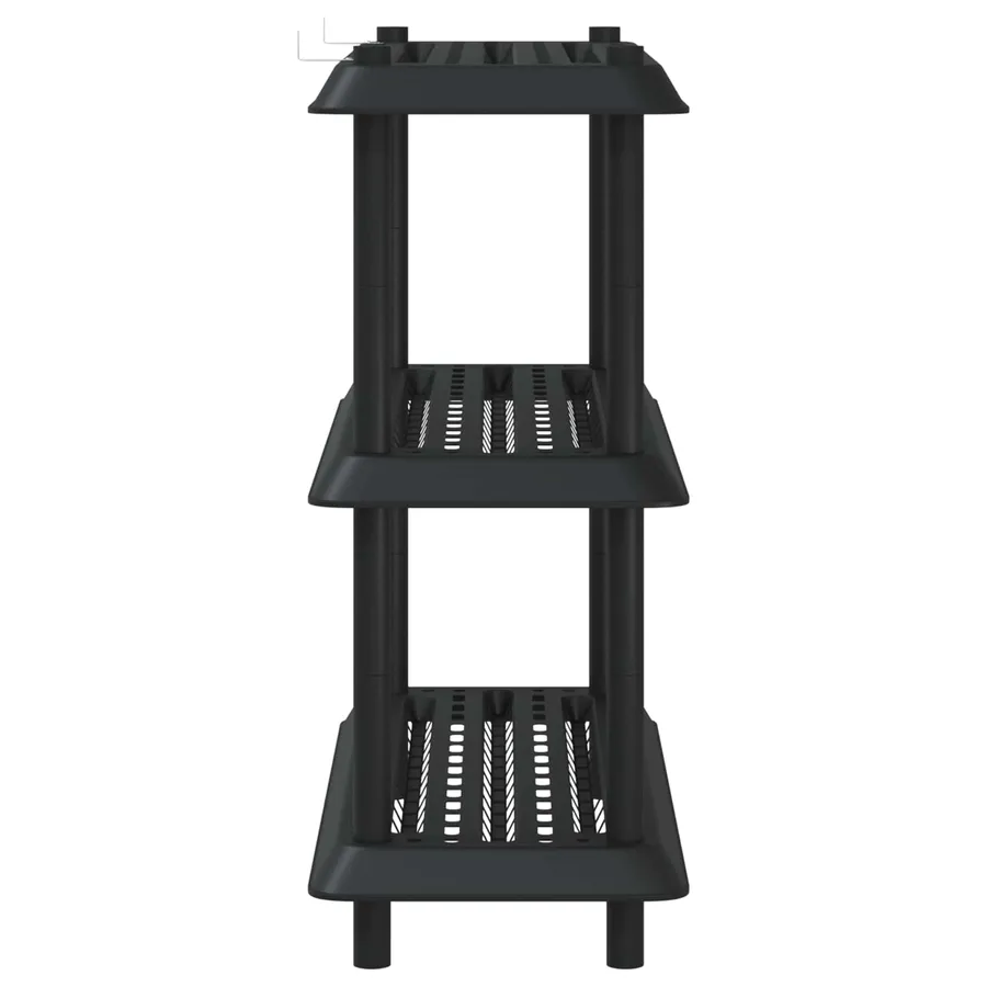 Unité de rangement 3 niveaux 100 x 40 x 96 cm PP Anthracite - 6