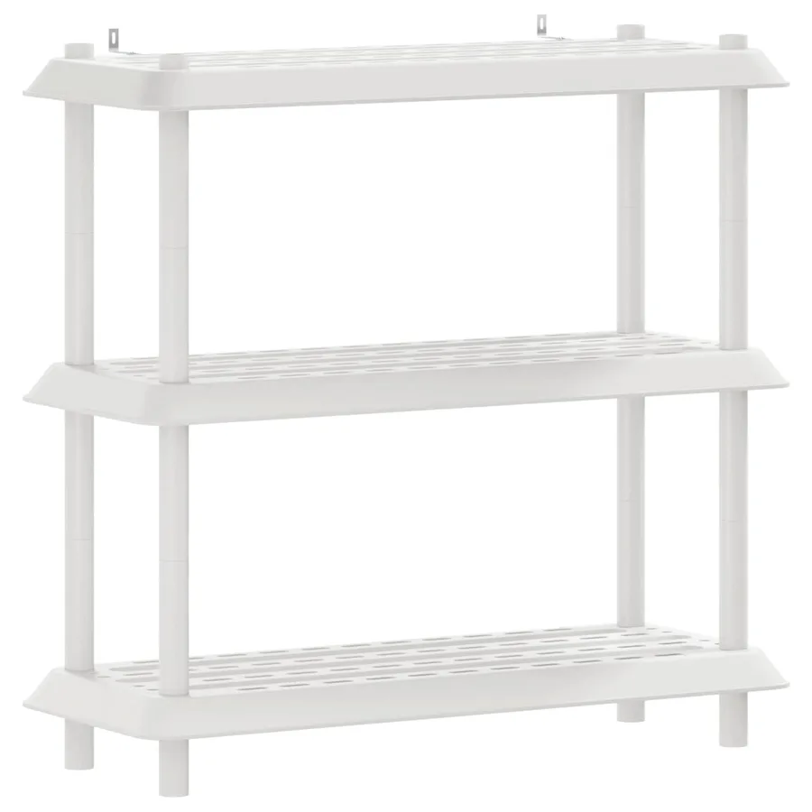 Unité de rangement 3 niveaux 100 x 40 x 96 cm PP Blanc - 2