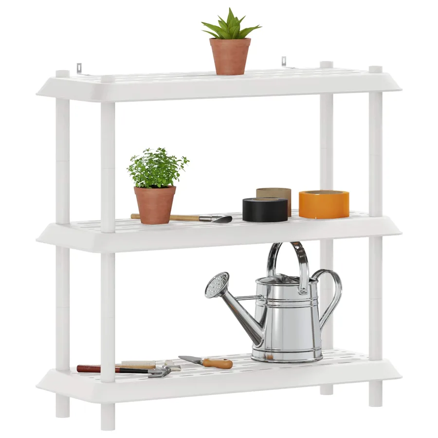 Unité de rangement 3 niveaux 100 x 40 x 96 cm PP Blanc - 3