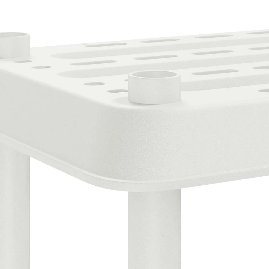 Unité de rangement 3 niveaux 100 x 40 x 96 cm PP Blanc - 7