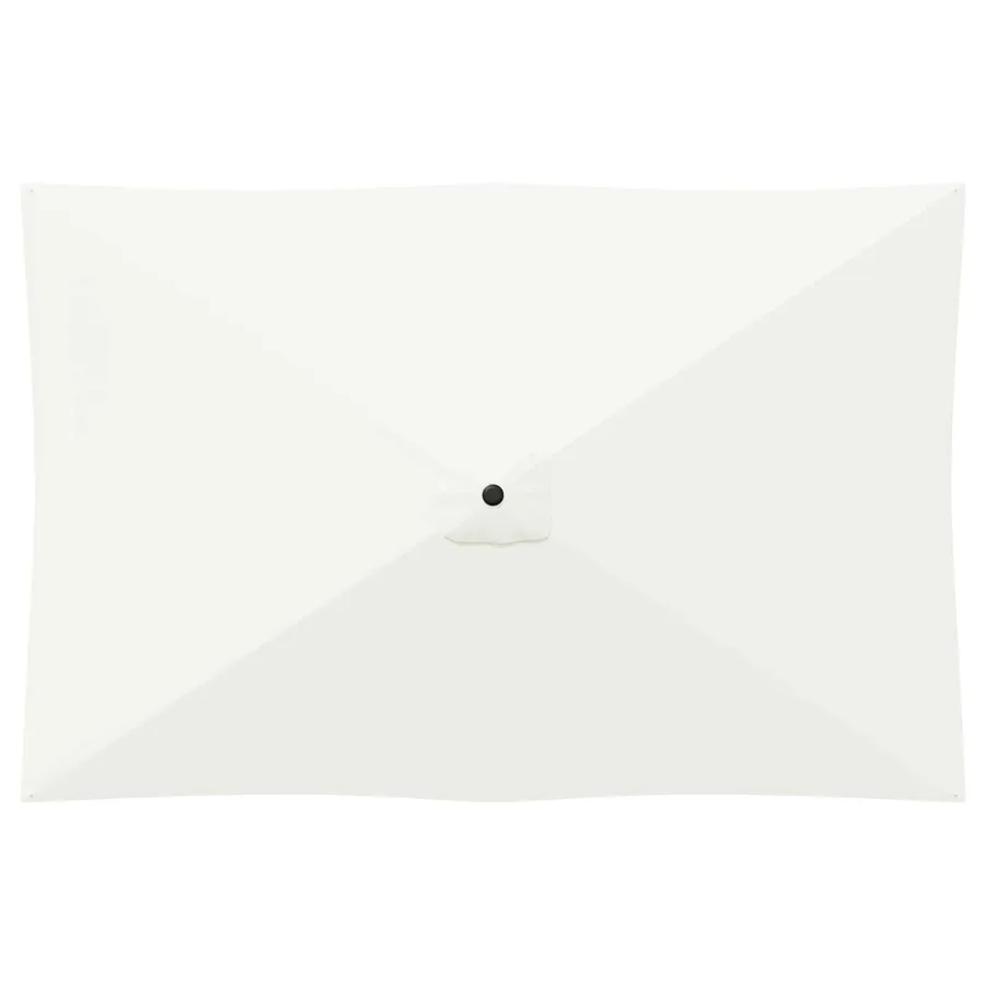Parasol de jardin 200 x 300 cm Polyester Rectangulaire Crème - 4