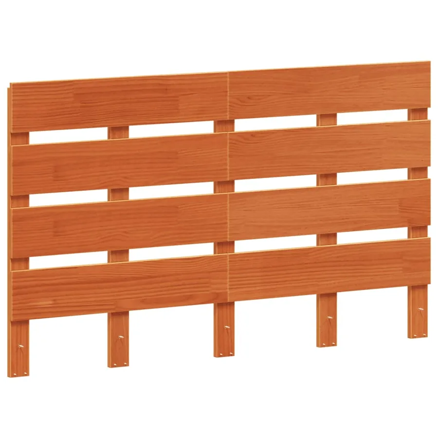 Tête de lit cire marron 120 cm bois massif de pin - 2