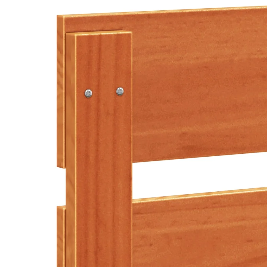 Tête de lit cire marron 120 cm bois massif de pin - 7