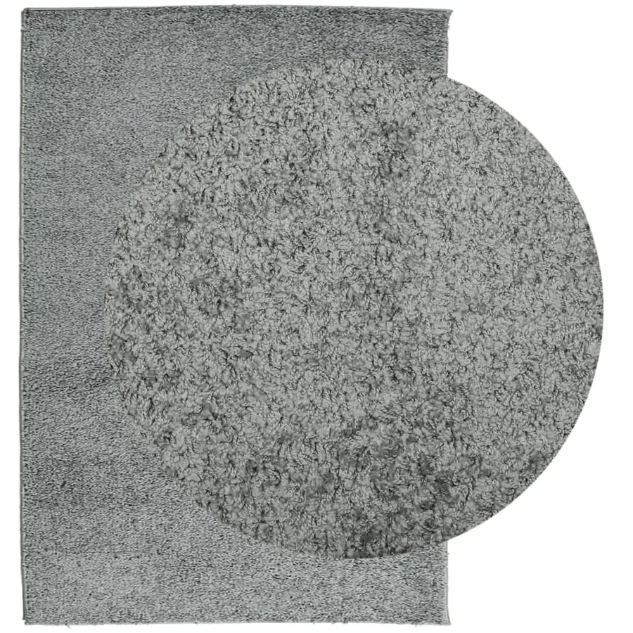 Tapis shaggy PAMPLONA poils longs moderne vert 140x200 cm - 3