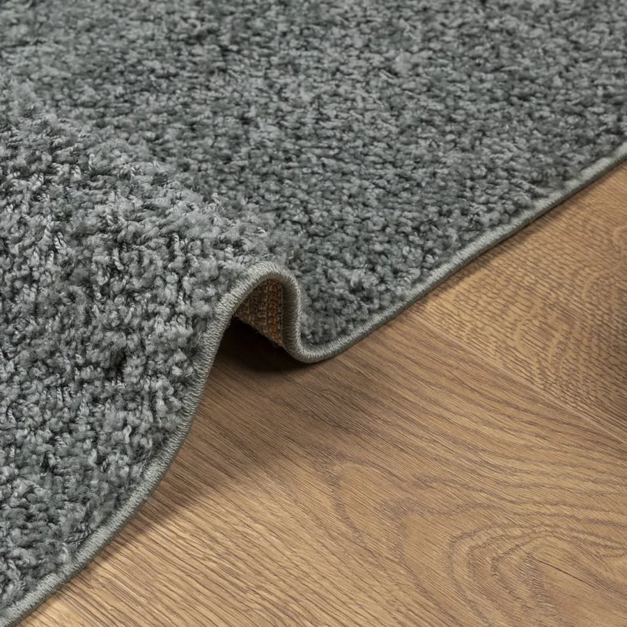 Tapis shaggy PAMPLONA poils longs moderne vert 140x200 cm - 6