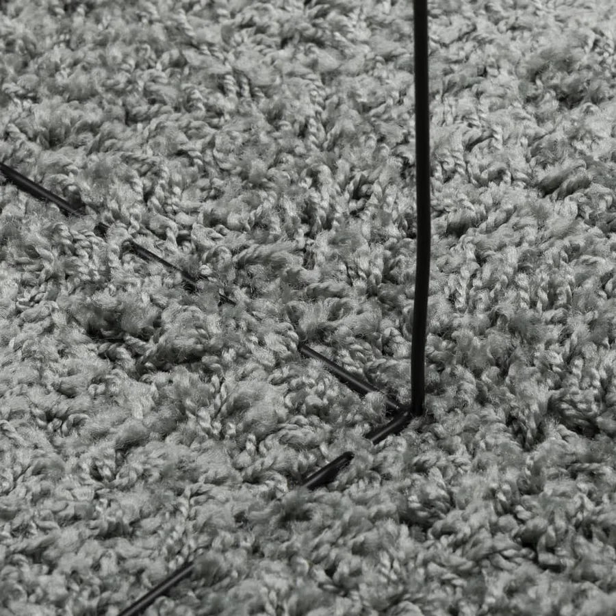 Tapis shaggy PAMPLONA poils longs moderne vert 140x200 cm - 8