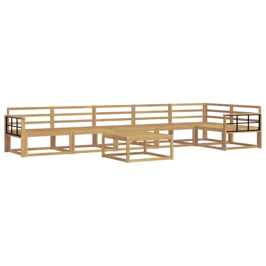 Ensemble de canapés d'extérieur 7 pcs Blanc 79 x 79 x 37 cm - 2