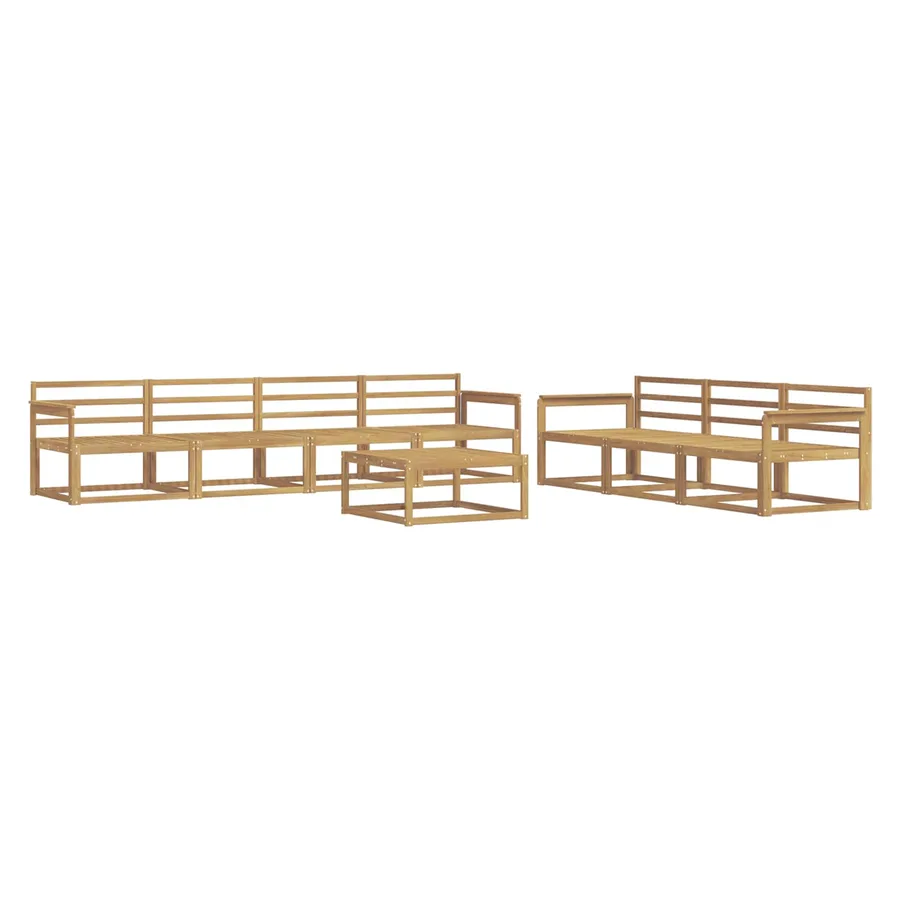 Ensemble de canapés d'extérieur 8 pcs Blanc - 2