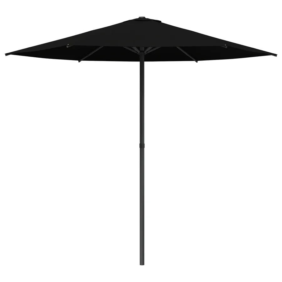 Parasol de jardin 230 x 230 cm Polyester Rectangulaire Noir - 2
