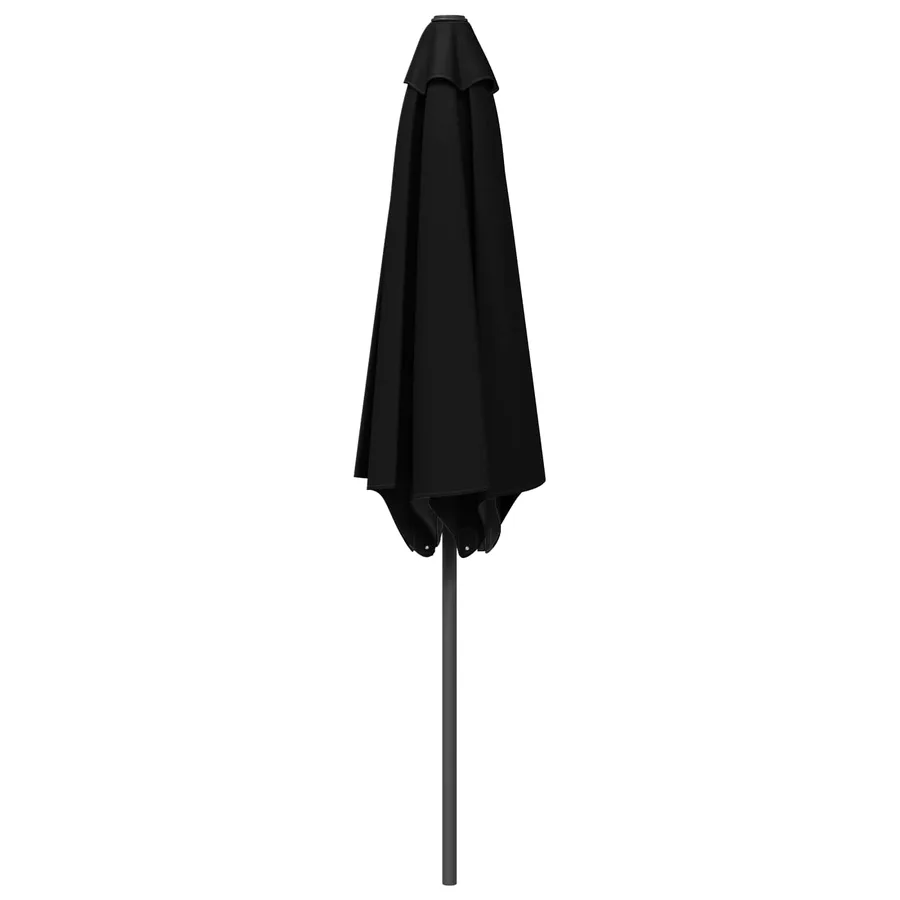 Parasol de jardin 230 x 230 cm Polyester Rectangulaire Noir - 3