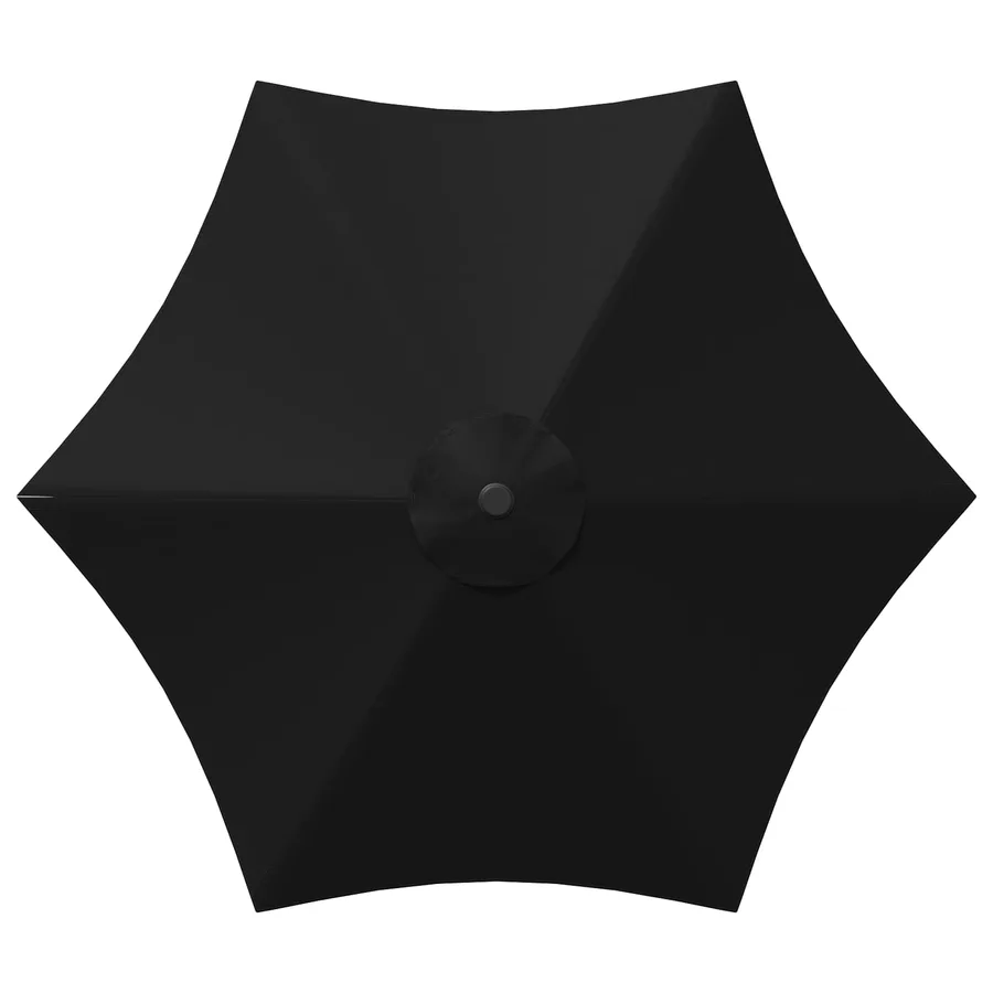 Parasol de jardin 230 x 230 cm Polyester Rectangulaire Noir - 4