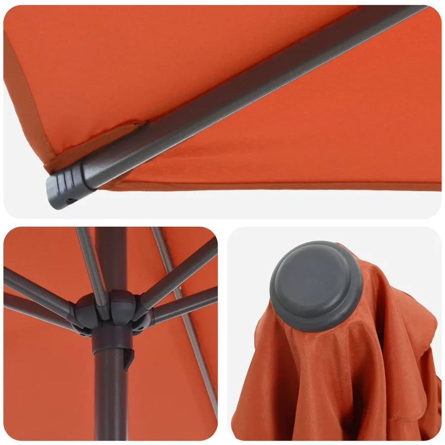 Parasol de jardin avec base 270 x 270 cm Polyester - 5