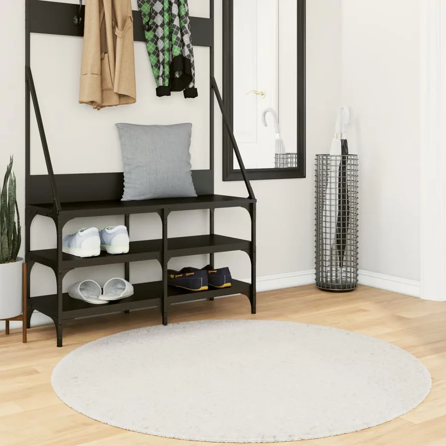 Tapis OVIEDO à poils courts crème Ø 120 cm