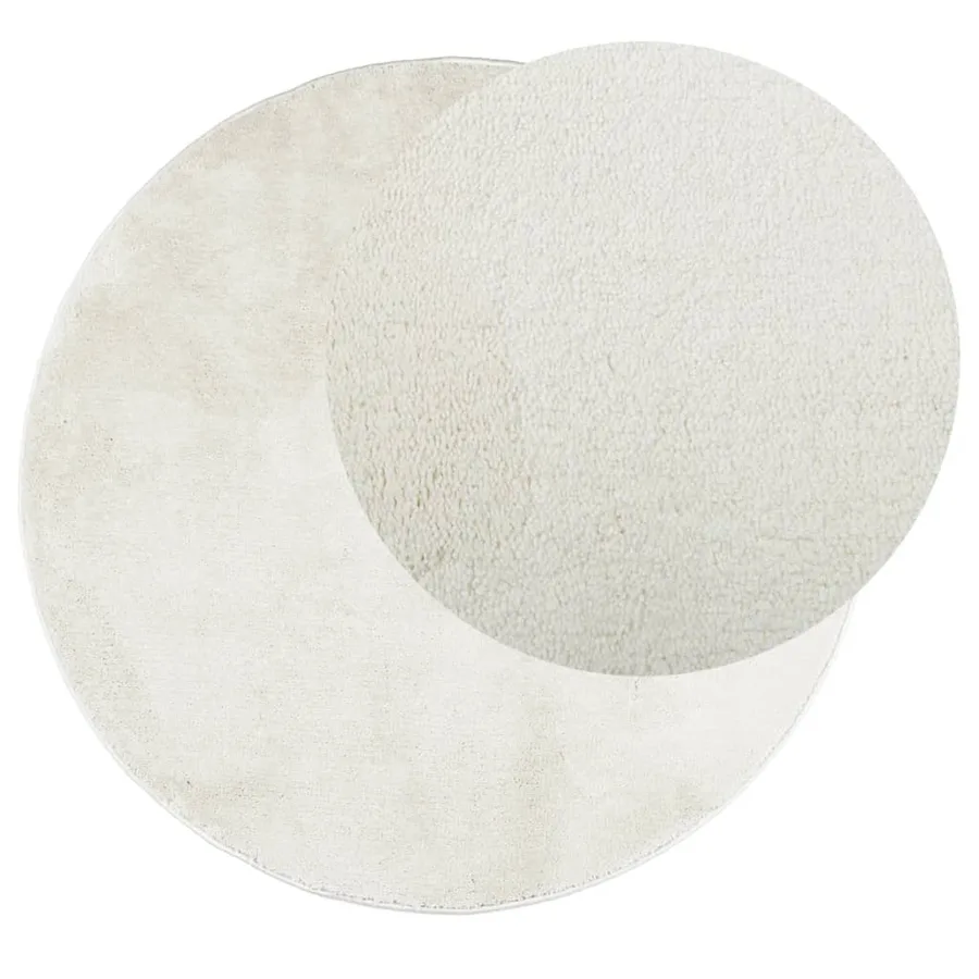 Tapis OVIEDO à poils courts crème Ø 120 cm - 3