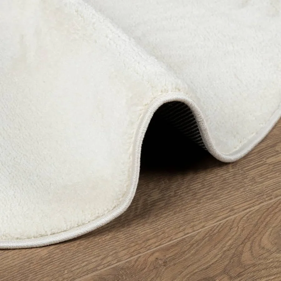 Tapis OVIEDO à poils courts crème Ø 120 cm - 6