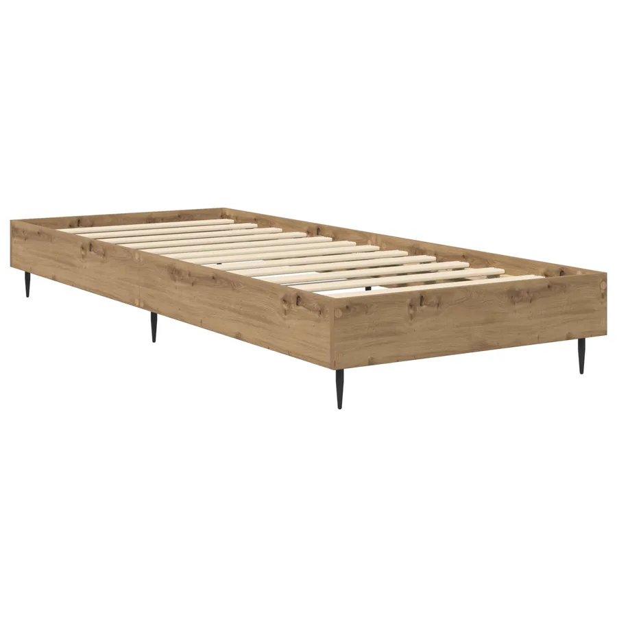 Cadre de lit Chêne artisanal 80 x 200 cm Bois d'ingénierie - 2