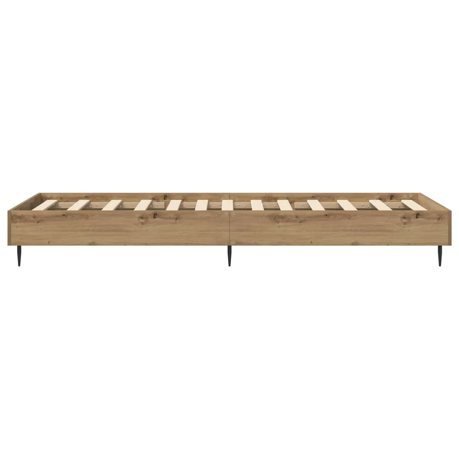 Cadre de lit Chêne artisanal 80 x 200 cm Bois d'ingénierie - 4