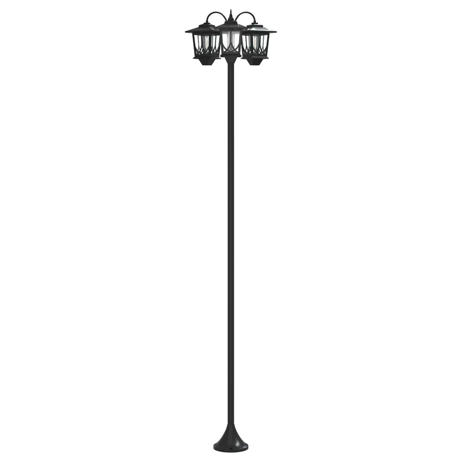 Lampadaire à 3 têtes Noir 16 x 16 x 187 cm Aluminium et ABS - 5
