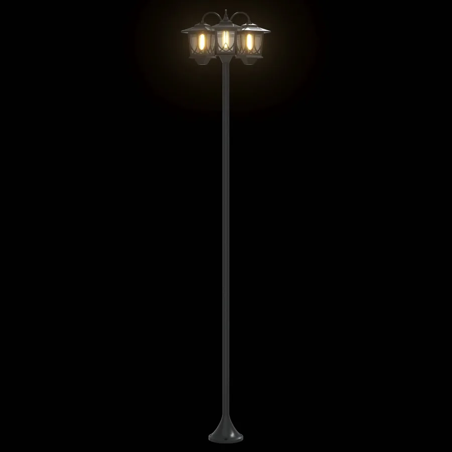 Lampadaire à 3 têtes Noir 16 x 16 x 187 cm Aluminium et ABS - 7