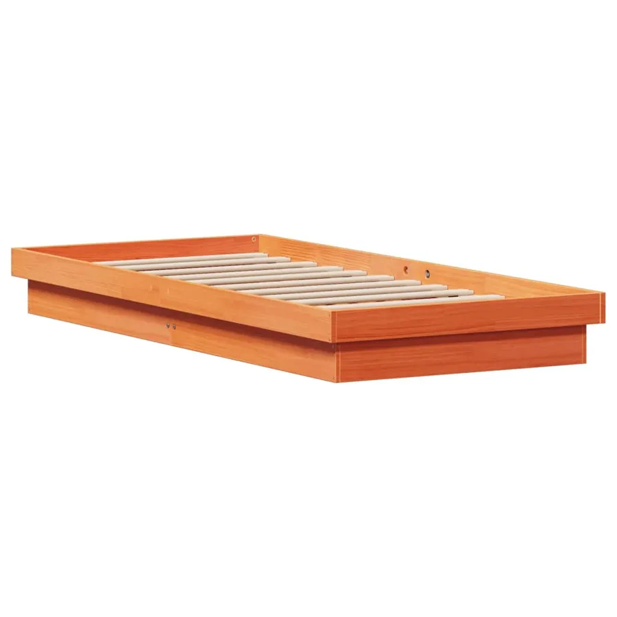 Cadre de lit à LED sans matelas 100x200 cm bois massif - 5