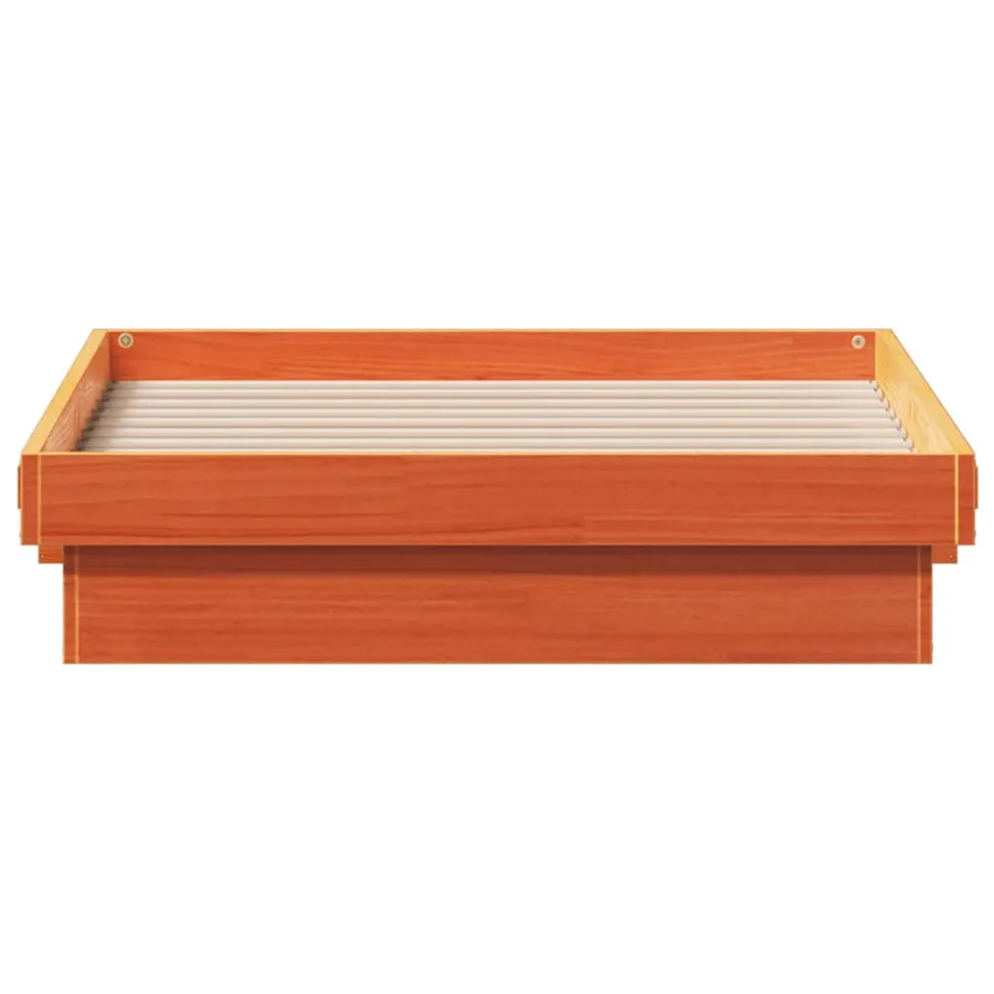 Cadre de lit à LED sans matelas 100x200 cm bois massif - 7